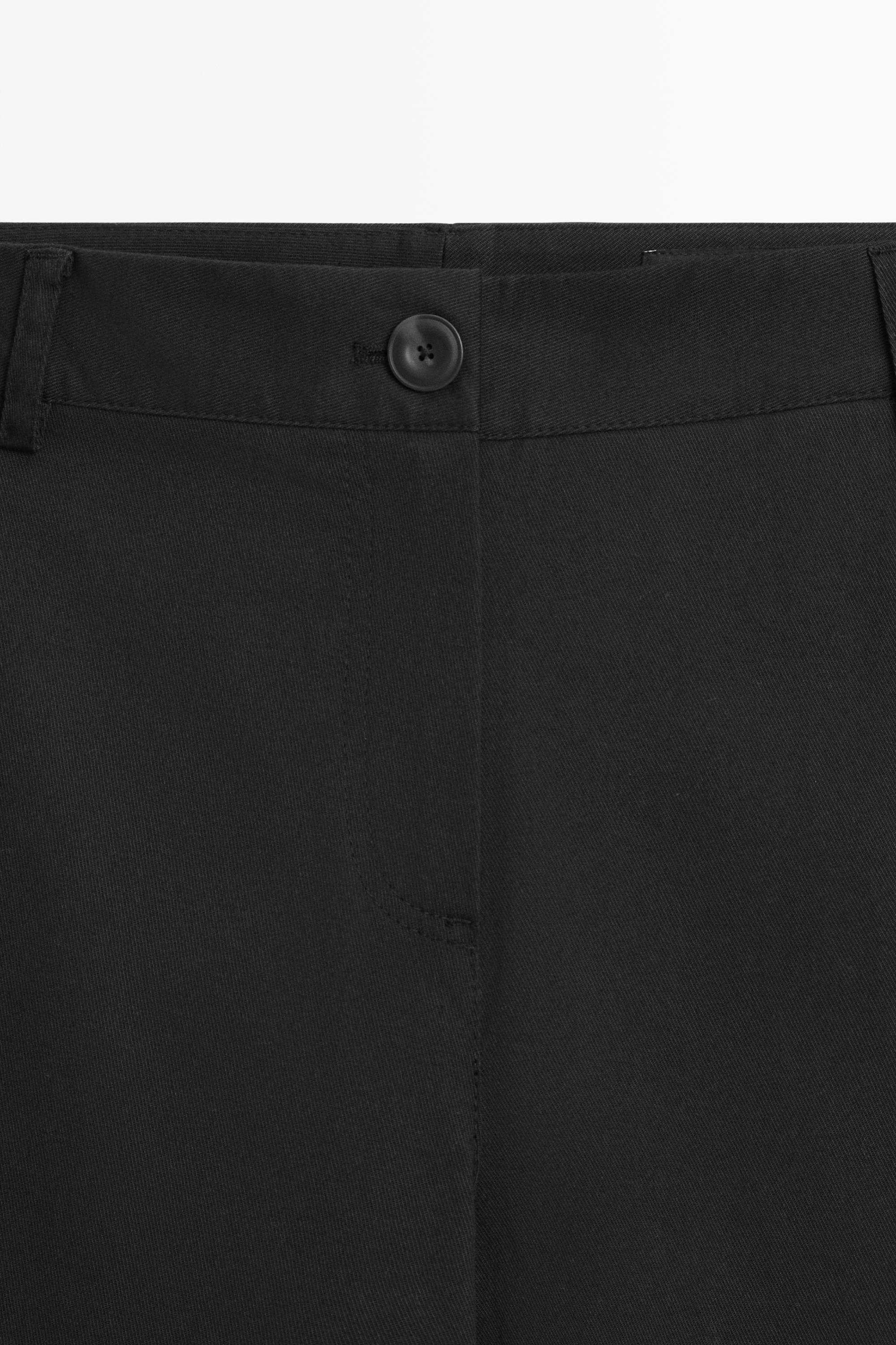 Cotton blend kick flare pants